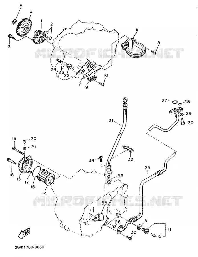 POMPE A HUILE Yamaha MOTO 500 1988 XT  XT500T