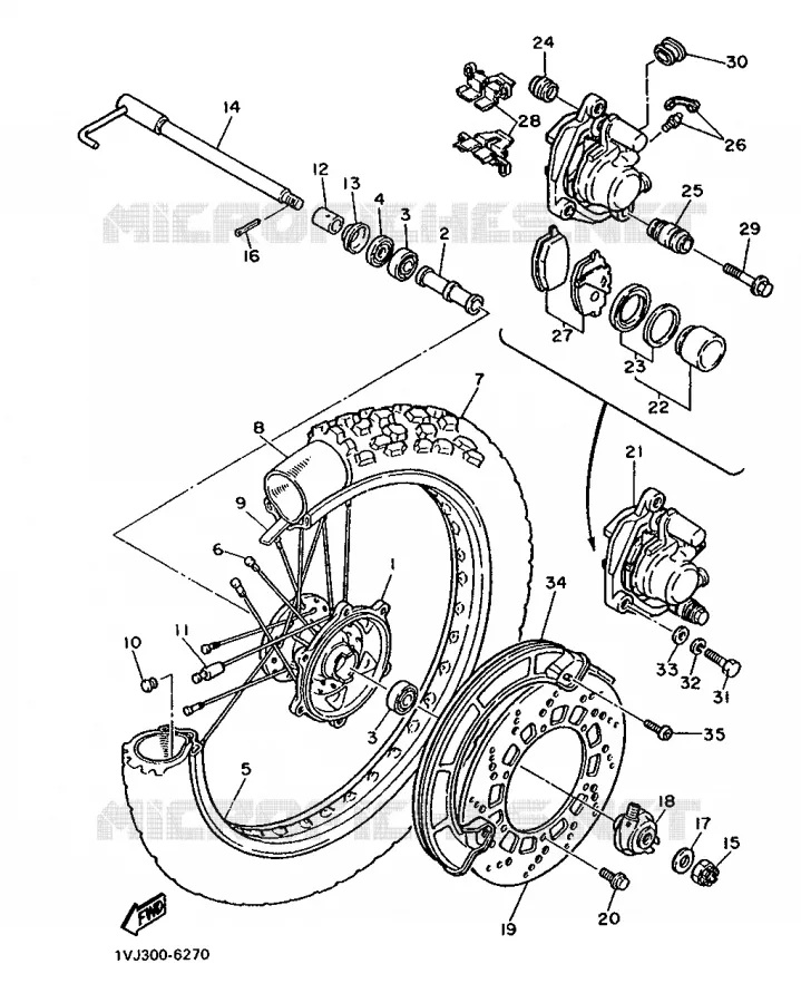 ROUE AVANT Yamaha MOTO 500 1987 XTZ  XT500Z