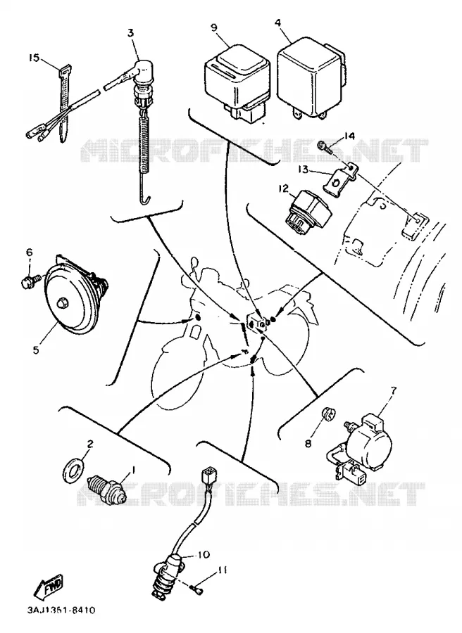 PARTIE ELECTRIQUE 2 Yamaha MOTO 500 1989 XTZ  XT500Z