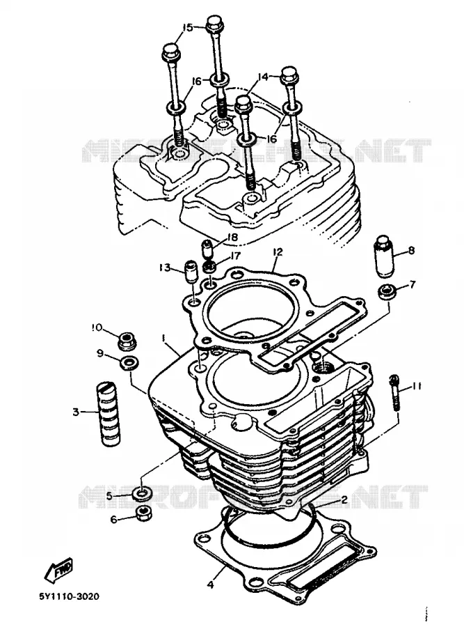 CYLINDRE Yamaha MOTO 600 1986 XT  XT600