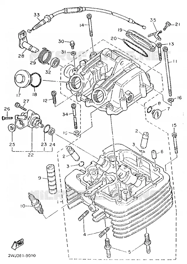 CULASSE Yamaha MOTO 600 1989 XT  XT600