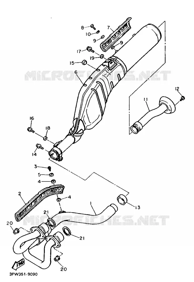 ECHAPPEMENT Yamaha MOTO 600 1989 XT  XT600