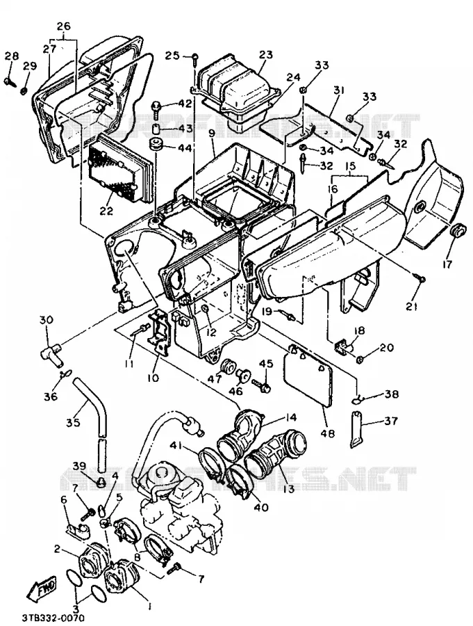 ADMISSION Yamaha MOTO 600 1990 XTE  XT600E