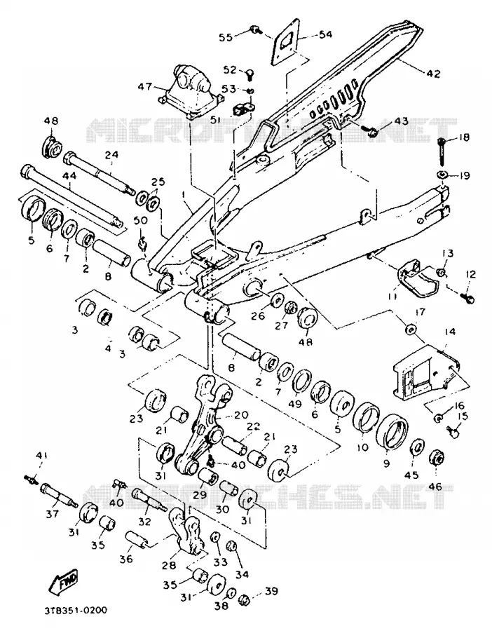 BRAS ARRIERE Yamaha MOTO 600 1990 XTE  XT600E