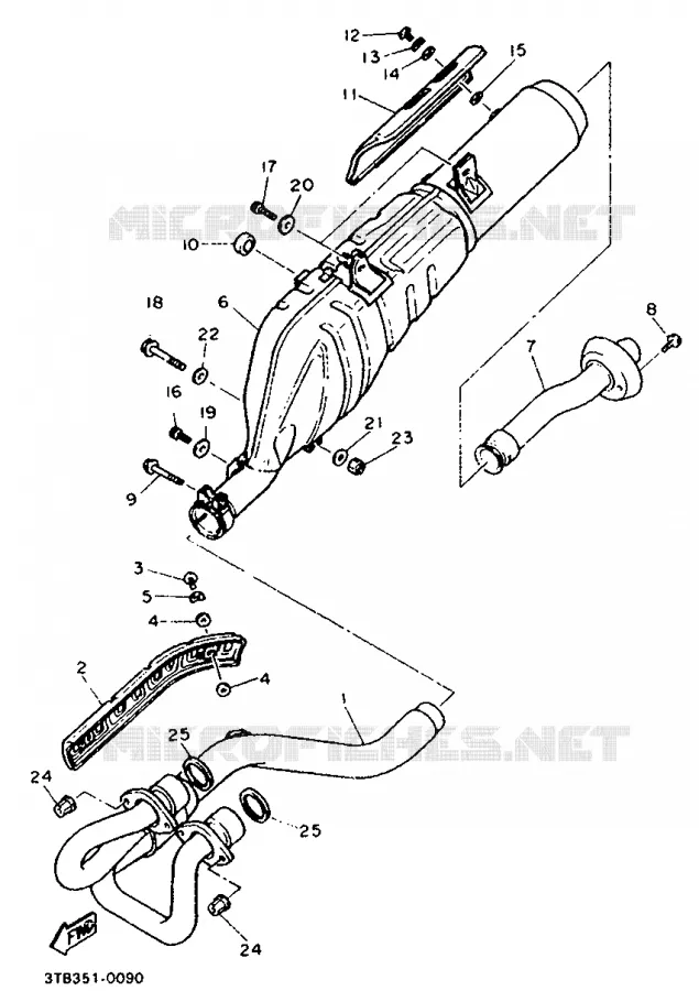 ECHAPPEMENT Yamaha MOTO 600 1990 XTE  XT600E
