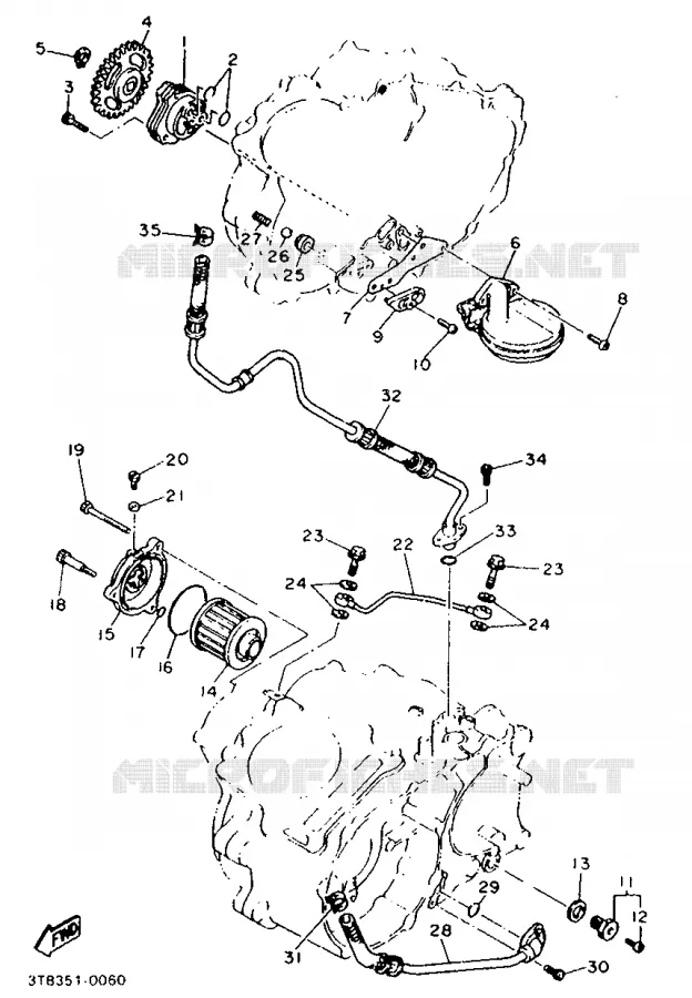 POMPE A HUILE Yamaha MOTO 600 1991 XTE  XT600E