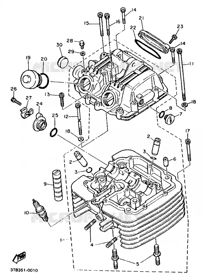 CULASSE Yamaha MOTO 600 1994 XTE  XT600E