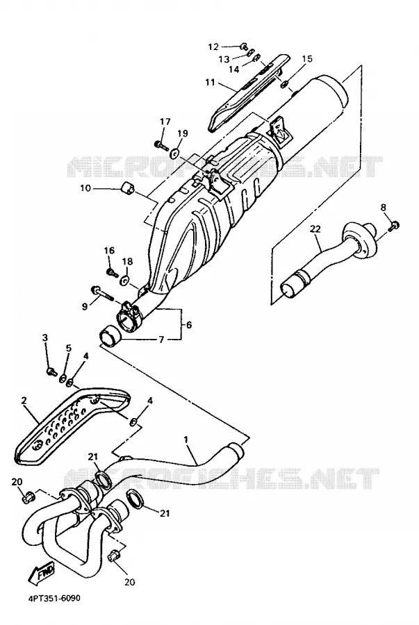 ECHAPPEMENT Yamaha MOTO 600 1996 XTE  XT600E