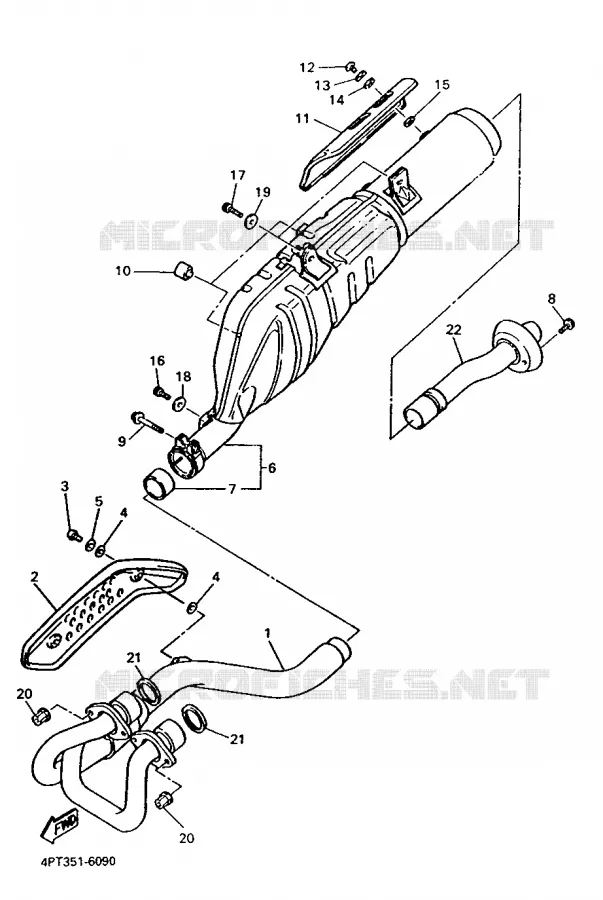 ECHAPPEMENT Yamaha MOTO 600 1996 XTE  XT600E