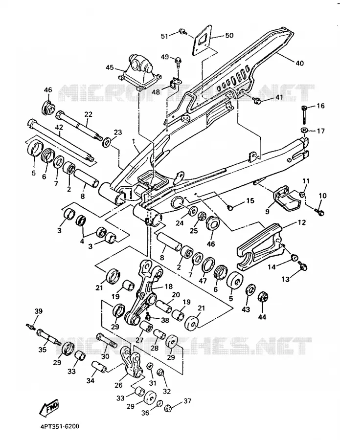 BRAS ARRIERE Yamaha MOTO 600 1997 XTE  XT600E
