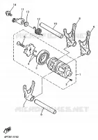 BARILLET DE SELECTION / FOURCHETTE pour Yamaha XT600E de 1998