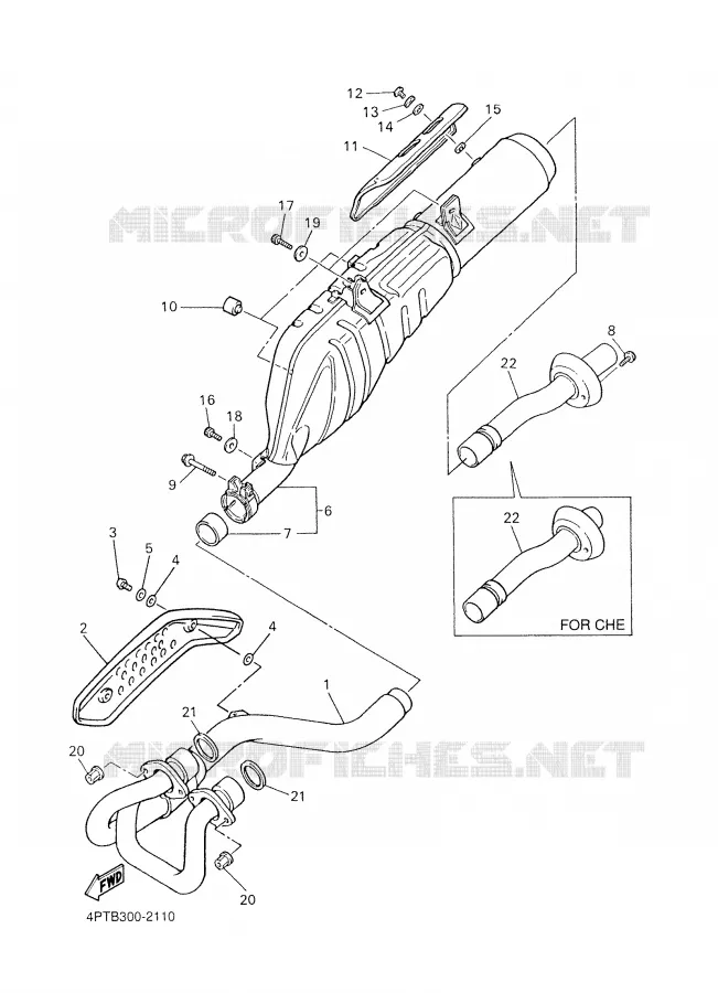 ECHAPPEMENT Yamaha MOTO 600 2002 XTE  XT600E