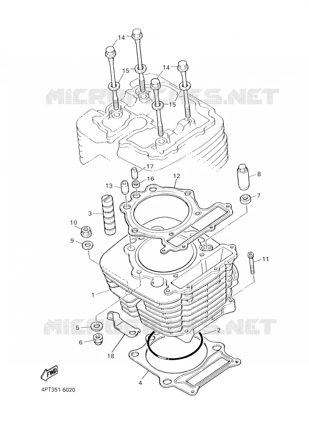 CYLINDRE Yamaha MOTO 600 2002 XTE  XT600E