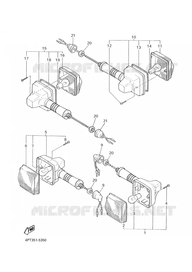 CLIGNOTANT Yamaha MOTO 600 2002 XTE  XT600E