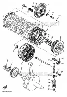 EMBRAYAGE DE DEMARREUR pour Yamaha XT600H (32.4KW) de 1986