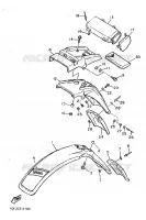 GARDE BOUE pour Yamaha XT600H (32.4KW) de 1986