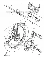 ROUE AVANT pour Yamaha XT600H (32.4KW) de 1986