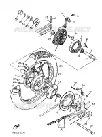 ROUE ARRIERE pour Yamaha XT600H (32.4KW) de 1986