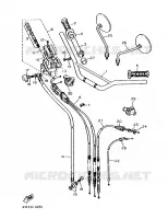 GUIDON ET CABLES pour Yamaha XT600H (32.4KW) de 1986
