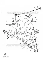 SUPPORT / REPOSE PIEDS pour Yamaha XT600H (32.4KW) de 1986