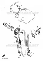 ARBRE A CAMES / CHAINE DE DISTRIBUTION pour Yamaha XT600H (32.4KW) de 1986