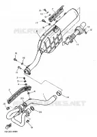 ECHAPPEMENT pour Yamaha XT600H (32.4KW) de 1986