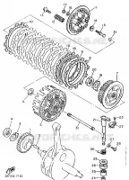 EMBRAYAGE DE DEMARREUR pour Yamaha XT600H (33.OKW) de 1989