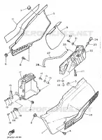 COUVERCLE LATERAL pour Yamaha XT600H (33.OKW) de 1989