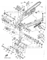 BRAS ARRIERE pour Yamaha XT600H (33.OKW) de 1989