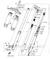 FOURCHE pour Yamaha XT600H (33.OKW) de 1989