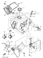 RESERVOIR A ESSENCE pour Yamaha XT600H (33.OKW) de 1989