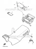 SELLE / PORTE BAGAGES pour Yamaha XT600H (33.OKW) de 1989