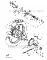 ROUE ARRIERE pour Yamaha XT600H (33.OKW) de 1989