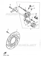 ETRIER / DISQUE DE FREIN ARRIERE pour Yamaha XT600H (33.OKW) de 1989