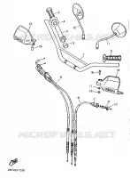 GUIDON ET CABLES pour Yamaha XT600H (33.OKW) de 1989