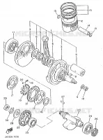 VILEBREQUIN / PISTON pour Yamaha XT600H (33.OKW) de 1989