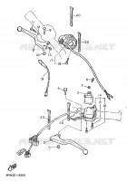 COMMODO / LEVIER pour Yamaha XT600H (33.OKW) de 1989