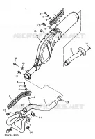 ECHAPPEMENT pour Yamaha XT600H (33.OKW) de 1989