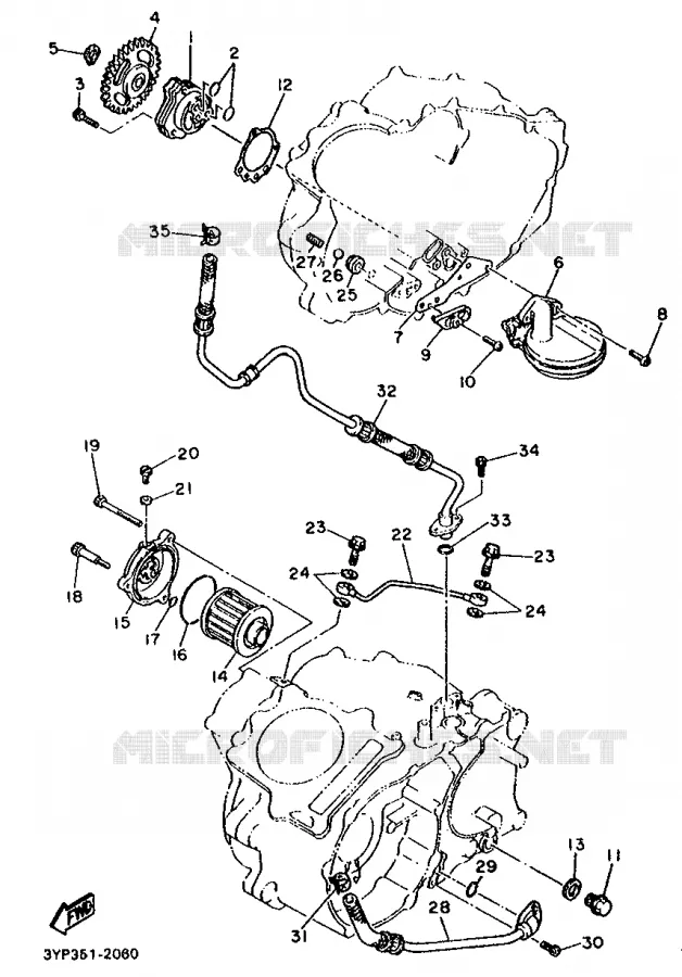 POMPE A HUILE Yamaha MOTO 600 1992 XT  XT600K