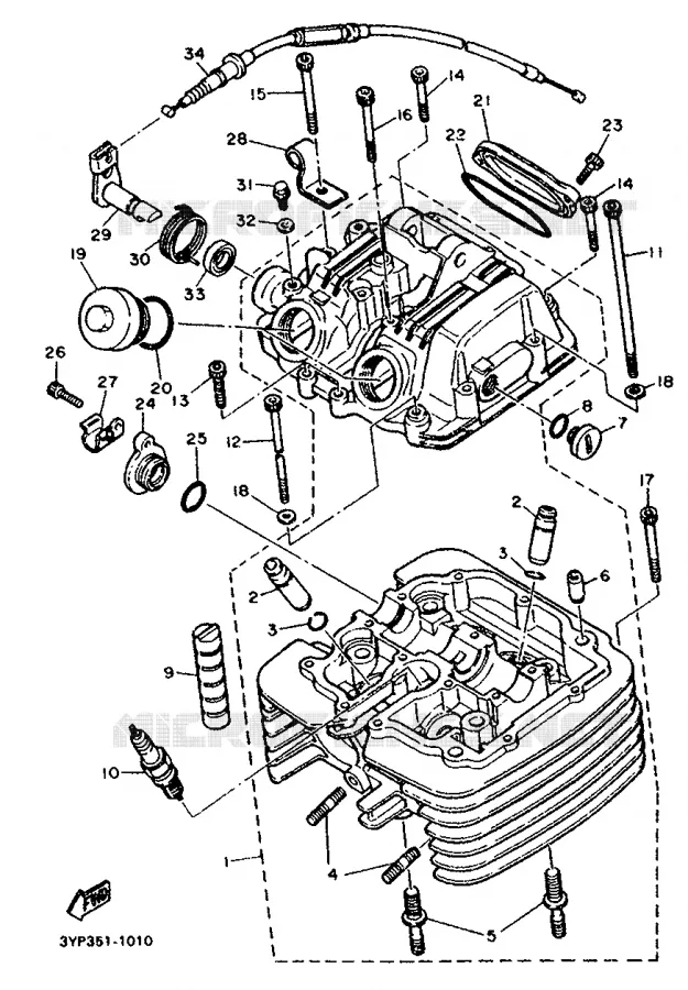 CULASSE Yamaha MOTO 600 1992 XT  XT600K