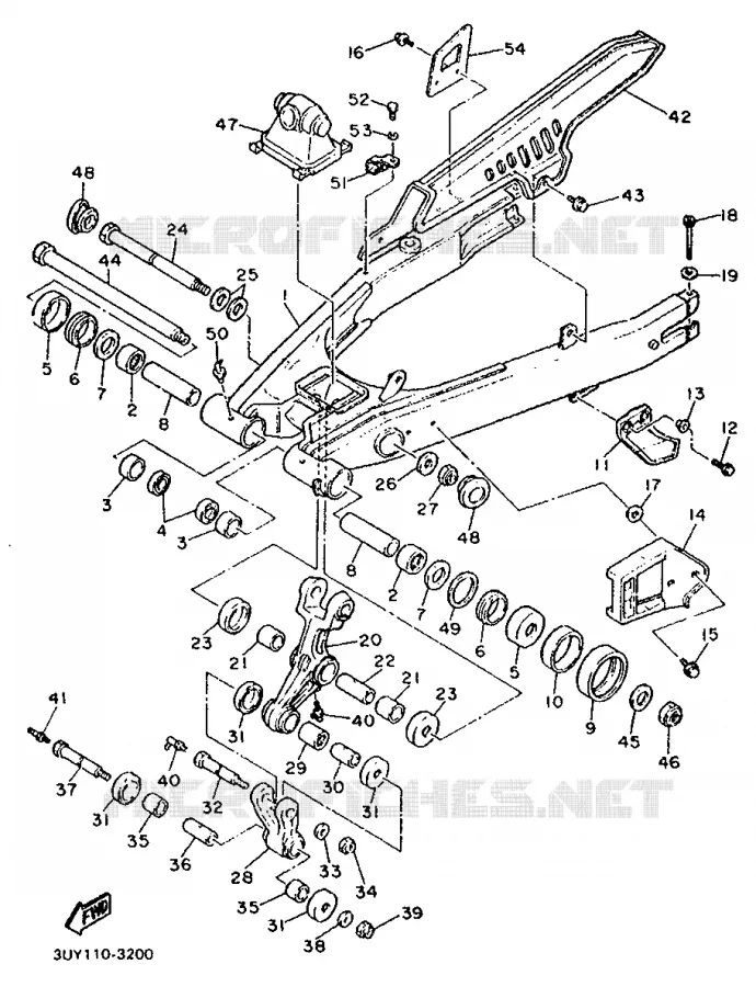 BRAS ARRIERE Yamaha MOTO 600 1994 XT  XT600K
