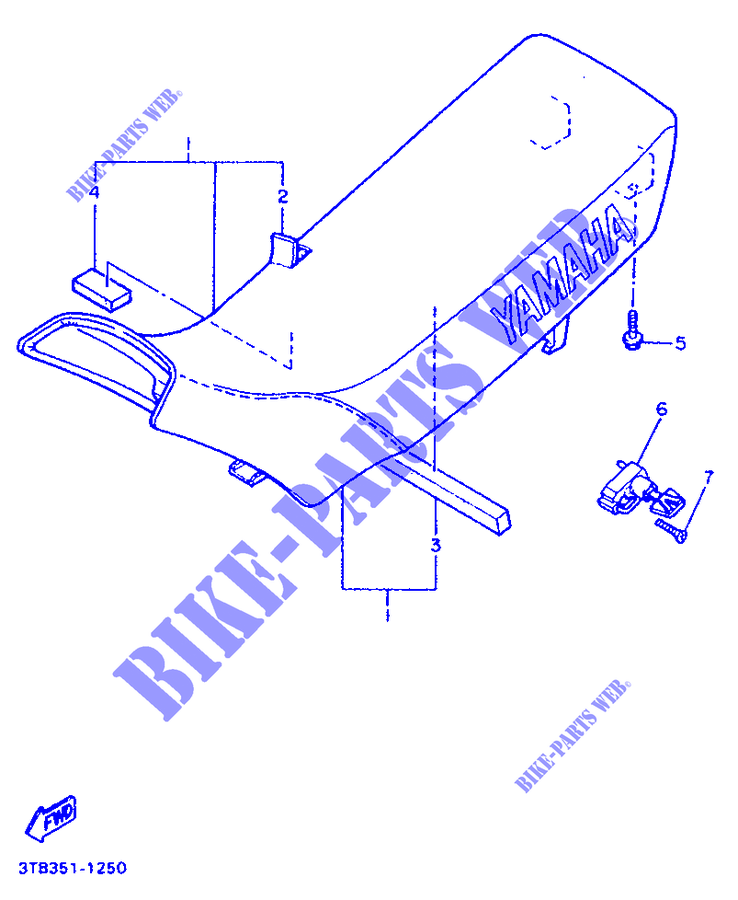 SELLE pour Yamaha XT600KH (33KW) de 1993