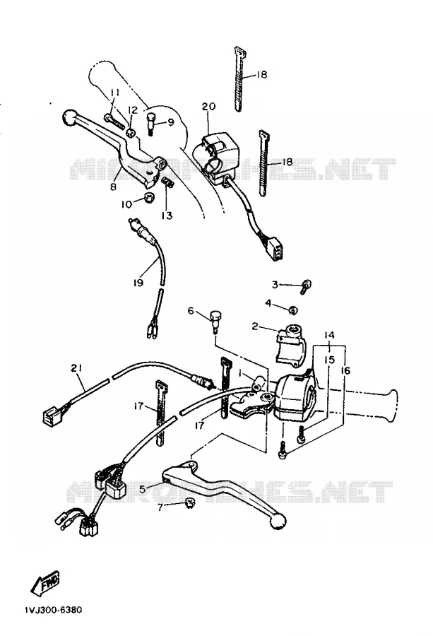 COMMODO / LEVIER Yamaha MOTO 600 1986 XTZ  XT600Z