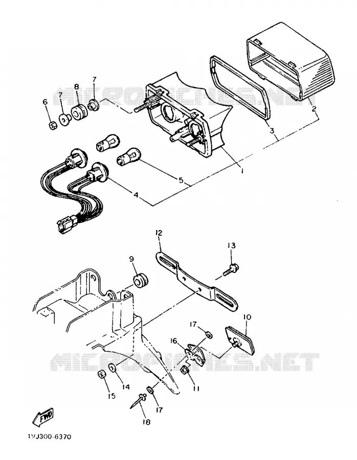 FEU ARRIERE Yamaha MOTO 600 1986 XTZ  XT600Z