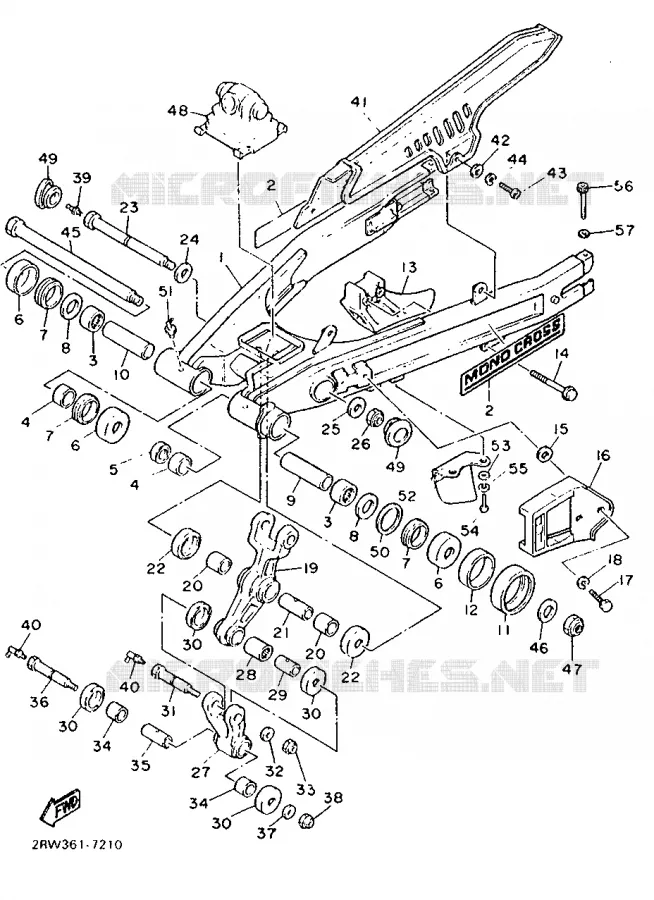BRAS ARRIERE Yamaha MOTO 600 1987 XTZ  XT600Z