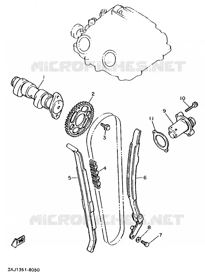 ARBRE A CAMES / CHAINE DE DISTRIBUTION Yamaha MOTO 600 1989 XTZ  XT600Z