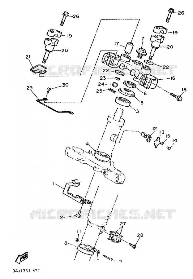 DIRECTION Yamaha MOTO 600 1989 XTZ  XT600Z