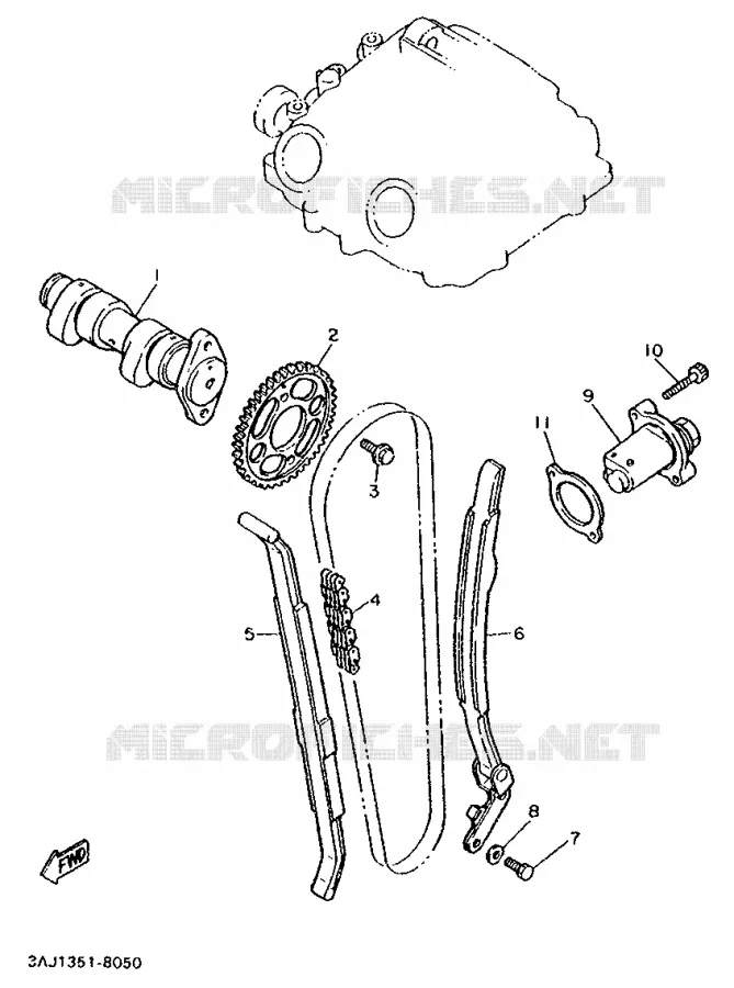 ARBRE A CAMES / CHAINE DE DISTRIBUTION Yamaha MOTO 600 1990 XTZ  XT600Z