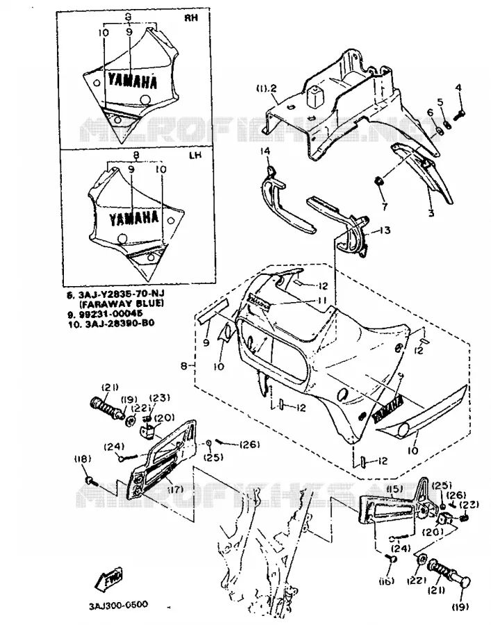PIÈCES OPTIONNELLES - PARTIE CYCLE Yamaha MOTO 600 1990 XTZ  XT600Z