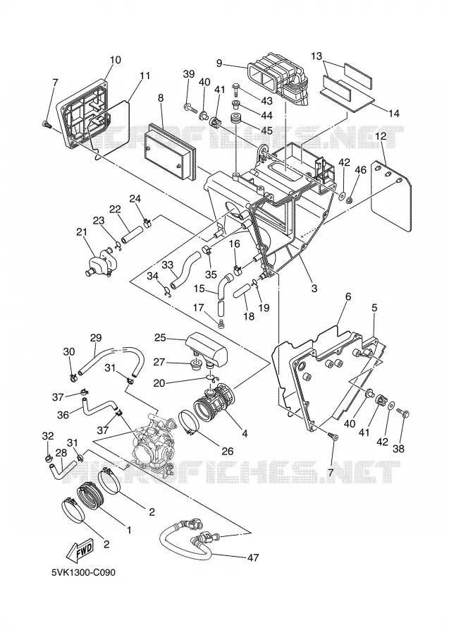 ADMISSION Yamaha MOTO 660 2004 XTR  XT660R